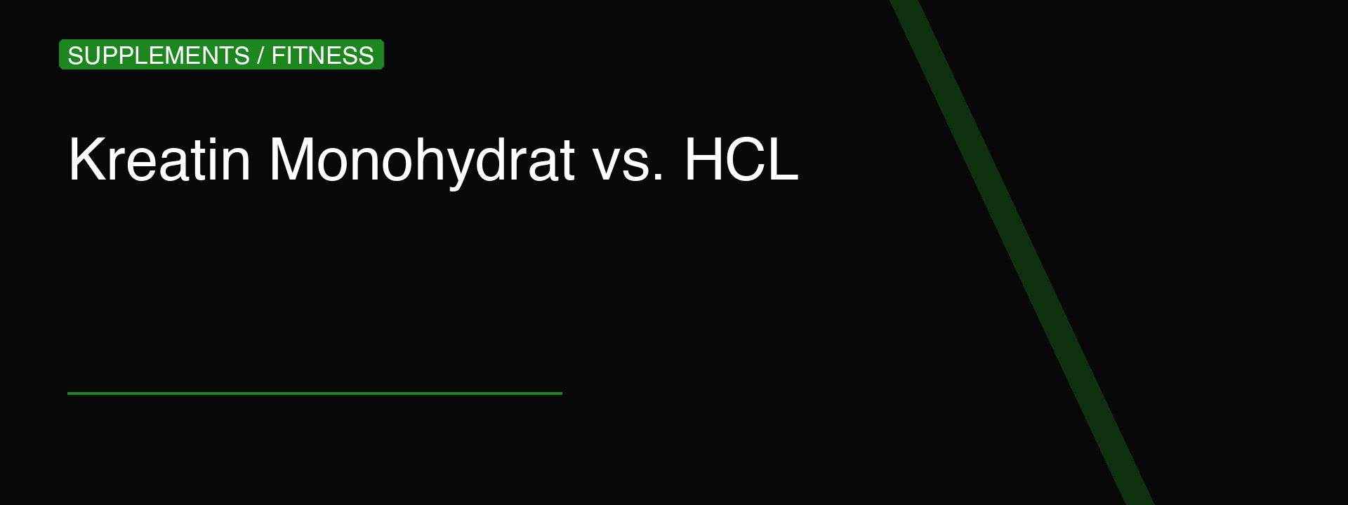 Kreatin Monohydrat oder HCL: wo liegt der Unterschied und was lohnt sich wirklich?