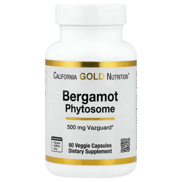 Super Nutrition, Bergamotten-Phytosom mit Zitrus-Bergamotte-Extrakt, 500 mg, 60 pflanzliche Kapseln