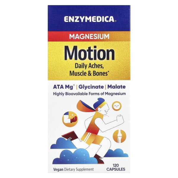 Enzymedica, Magnesium Motion, 120 Kapseln (350 mg pro Kapsel)