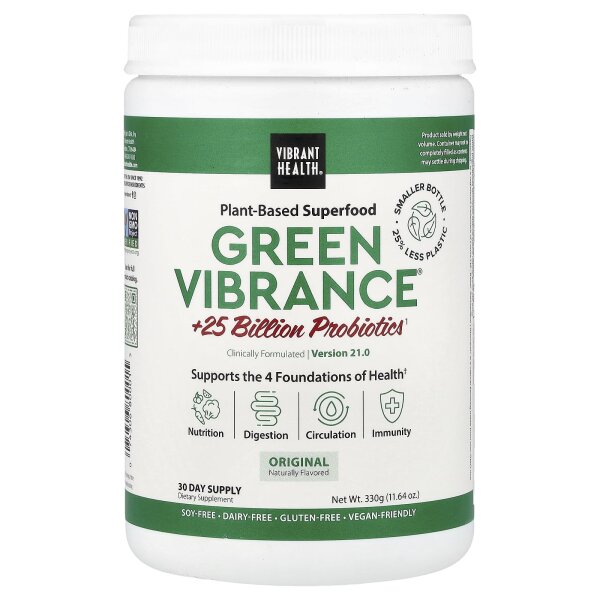 Vibrant Health, Green Vibrance +25 Milliarden Probiotika, Version 16.0, 354,9 g