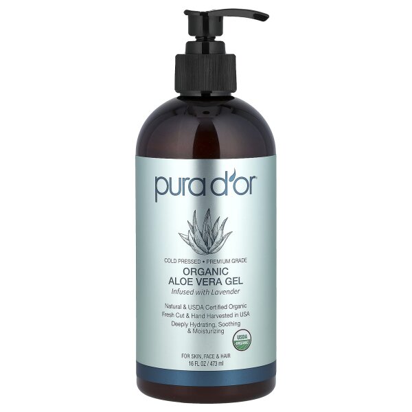 Pura Dor, Heilendes Bio-Aloe-Vera-Gel, mit Lavendel angereichert, 473 ml