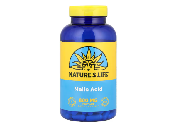 Natures Life, Malic Acid, Äpfelsäure, 800 mg, 250 pflanzliche Kapseln