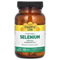 Country Life, Selenium, 100 mcg, 180 Tabletten