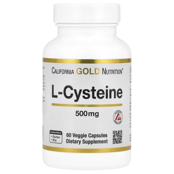 California Gold Nutrition, L-Cysteine, AjiPure®, L-Cystein, 500 mg, 60 pflanzliche Kapseln