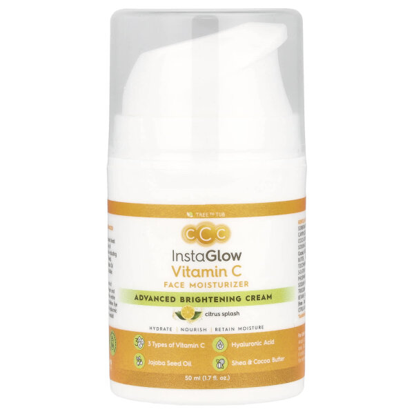 Tree To Tub, InstaGlow, Vitamin C Face Moisturizer, Feuchtigkeitspflege für das Gesicht mit Vitamin C, Zitrusspritzer, 50 ml