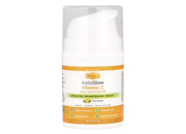 Tree To Tub, InstaGlow, Vitamin C Face Moisturizer, Feuchtigkeitspflege für das Gesicht mit Vitamin C, Zitrusspritzer, 50 ml