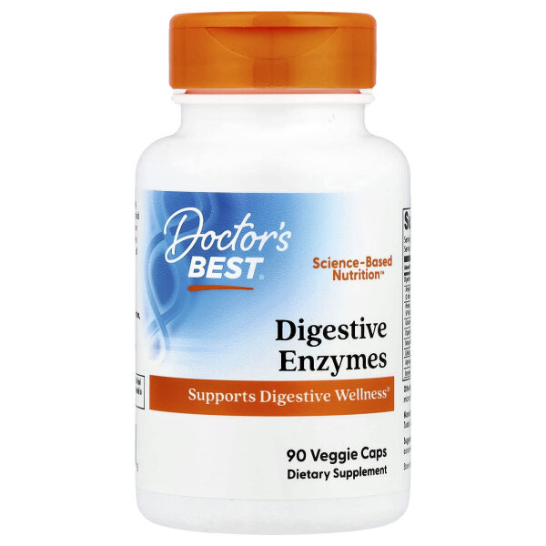 Doctors Best, Digestive Enzymes, Verdauungsenzyme, 90 vegetarische Kapseln