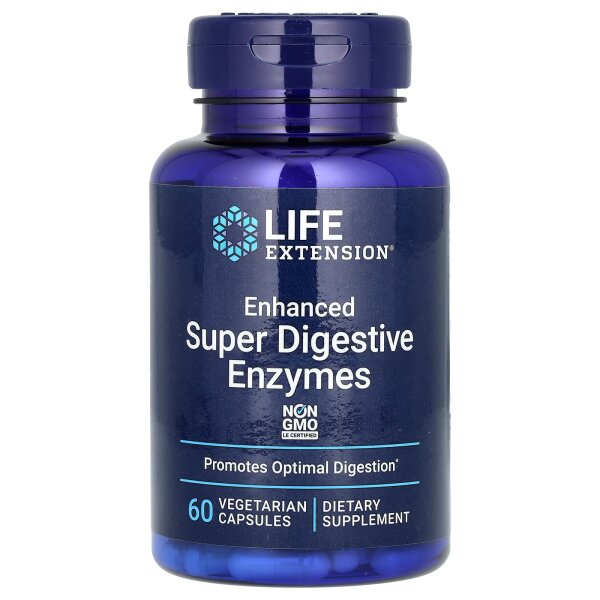 Life Extension, Enhanced Super Digestive Enzymes, 60 vegetarische Kapseln