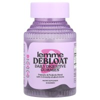 Lemme, Debloat, Daily Digestive Probiotic Gummies, probiotische Fruchtgummis mit Verdauung, 60 Fruchtgummis