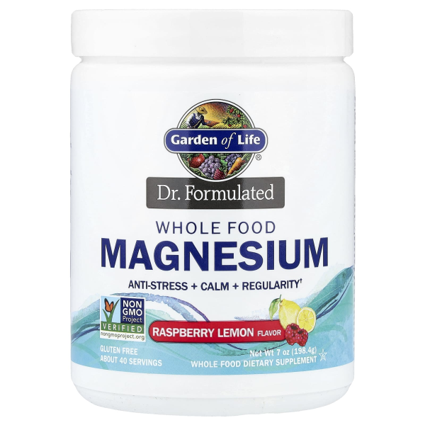 Garden of Life, Dr. Formulated, Whole Food Magnesium, Vollwert-Magnesium, Himbeer-Zitrone, 198,4 g