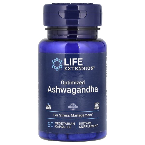 Life Extension, Optimized Ashwagandha, optimiertes Ashwagandha, 60 pflanzliche Kapseln