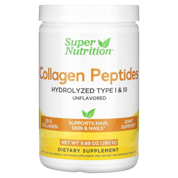 Super Nutrition, Collagen Peptides, Kollagenpeptide, geschmacksneutral, 280 g