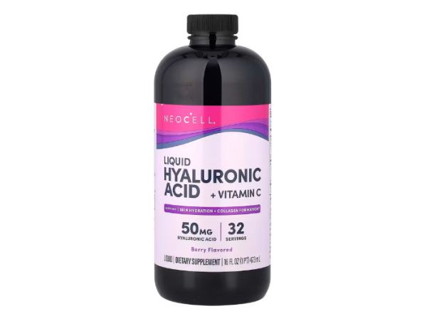 NeoCell, Liquid Hyaluronic Acid + Vitamin C, Flüssige Hyaluronsäure + Vitamin C, Beere, 473 ml