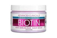 Advanced Clinicals, Biotin, Anti-Bruch-Haarmaske, 340 ml
