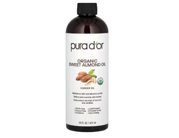 Pura Dor, Bio-Süßmandelöl, 473 ml - DE Versand via DHL