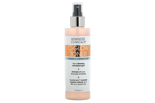 Advanced Clinicals, C-Glow Toner, Vitamin C + Ferulas?ure, 237 ml