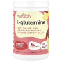 Wellah, L-Glutamine, L-Glutamin, Erdbeerlimonade, 405 g