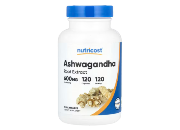 Nutricost, Ashwagandha-Wurzelextrakt, 600 mg, 120 Kapseln