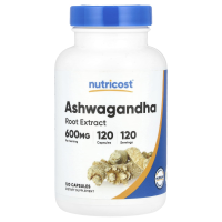 Nutricost, Ashwagandha-Wurzelextrakt, 600 mg, 120 Kapseln