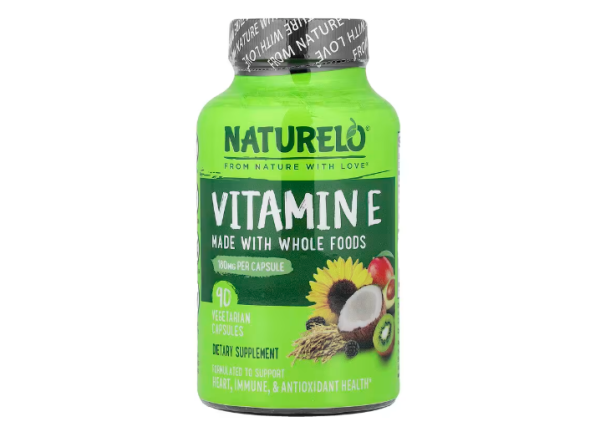 NATURELO, Vitamin E, 180 mg, 90 pflanzliche Kapseln