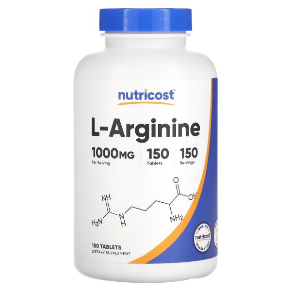 Nutricost, L-Arginin, 1.000 mg, 150 Tabletten