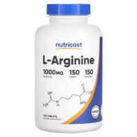 Nutricost, L-Arginin, 1.000 mg, 150 Tabletten