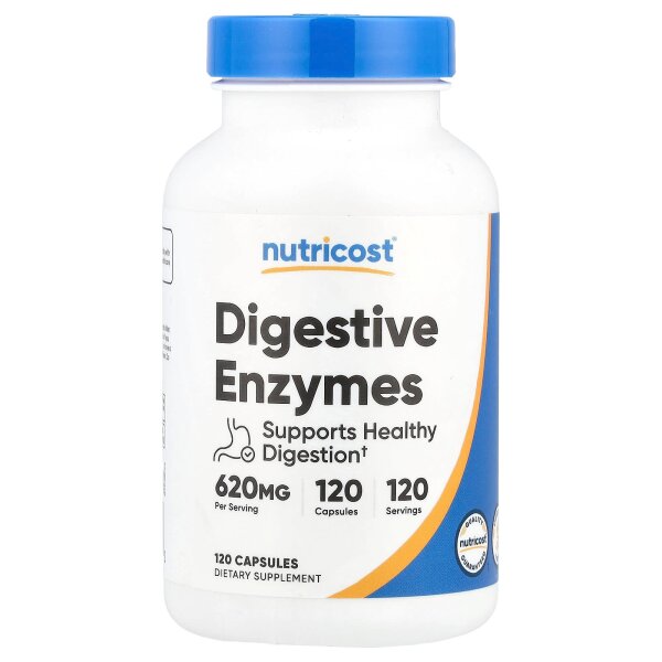 Nutricost, Verdauungsenzyme, 620 mg, 120 Kapseln