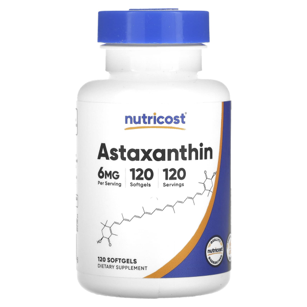 Nutricost, Astaxanthin, 6 mg, 120 Weichkapseln