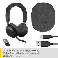Jabra Evolve2 75 Wireless PC Headset BITTE LESEN mit 8-Mikrofon Technologie
