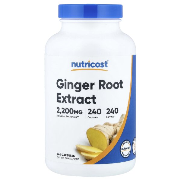 Nutricost, Ingwerwurzelextrakt, 2.200 mg, 240 Kapseln