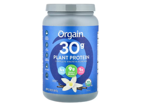 Orgain, Complete Plant Protein Powder, komplettes pflanzliches Proteinpulver, Vanille, 912 g