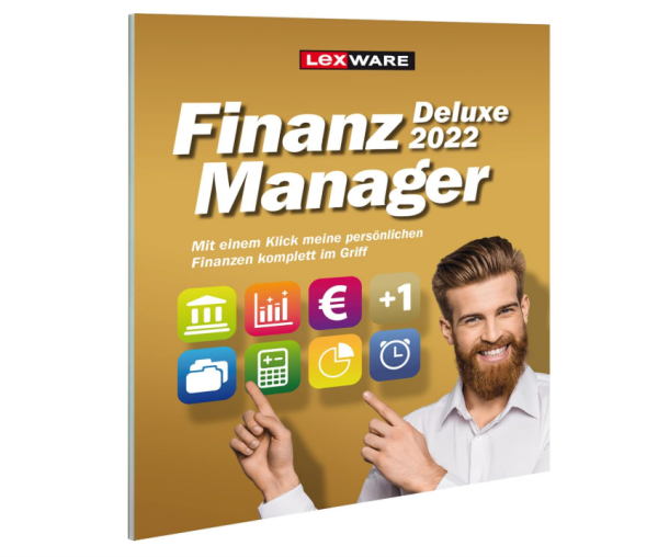 Lexware FinanzManager Deluxe 2022|frustfreie Verpackung|Einfache Buchhaltungs-Software für private Finanzen und Wertpapier-Handel|deluxe|1 Gerät|1 Jahr|PC|Disc|Disc