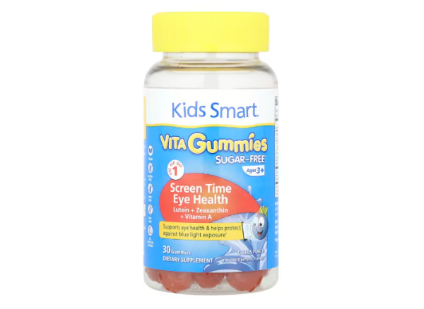Kids Smart, Kids Smart® Vita Gummies, Bildschirmzeit und Augengesundheit, zuckerfrei, ab 3 Jahren, Zitruspunsch, 30 Fruchtgummis