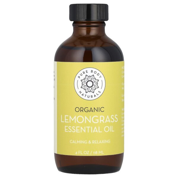 Pure Body Naturals, Organic Essential Oil, ätherisches Bio-Öl, Zitronengras, 118 ml