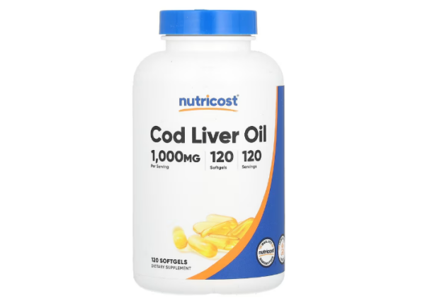 Nutricost, Kabeljau-Leberöl, 1.000 mg, 120 Weichkapseln