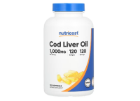 Nutricost, Kabeljau-Leberöl, 1.000 mg, 120 Weichkapseln