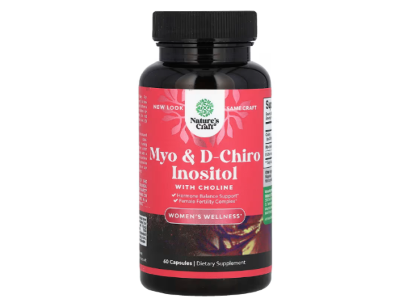 Natures Craft, Myo & D-Chiro Inositol With Choline, Inosit mit Cholin, 60 Kapseln