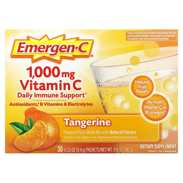 Emergen-C, Vitamin C, Mandarine, 1.000 mg, 30 Päckchen, je 9,4 g