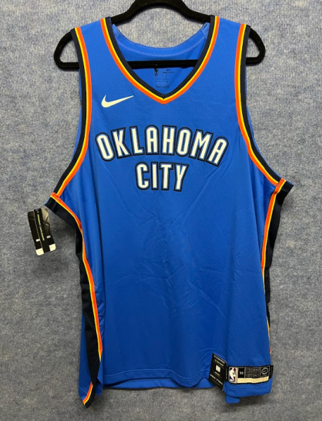 Nike NBA Oklahoma City Authentic Trikot Jersey Blau Größe XXL Neu mit Etikett