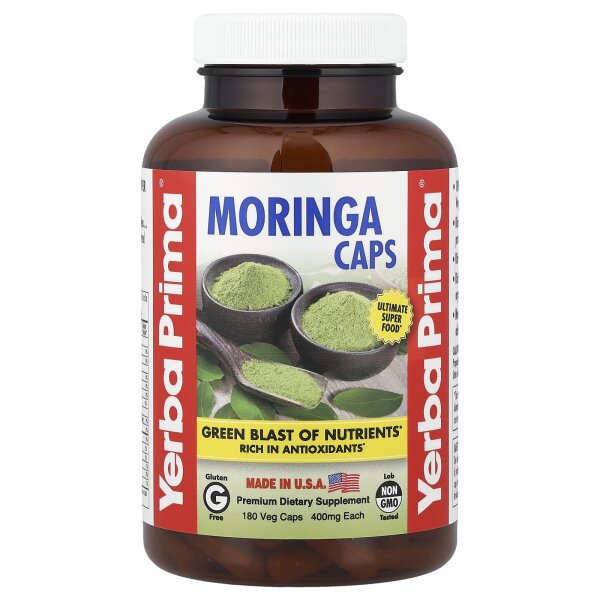 Yerba Prima, Moringa Caps, Moringa, 180 vegetarische Kapseln