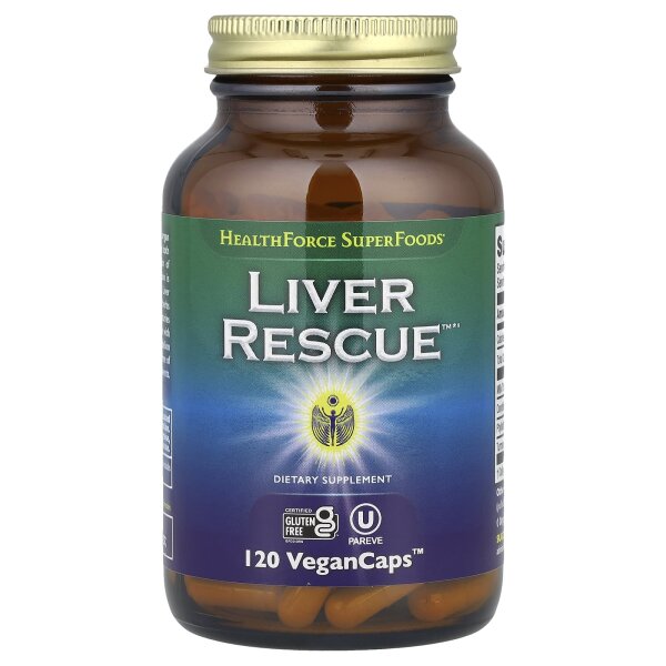 HealthForce Superfoods, Liver Rescue, Unterstützung der Leber, Version 6, 120 vegane Kapseln