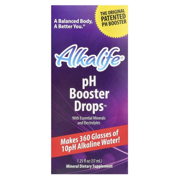 Alkalife, pH Booster Drops with Essential Minerals and Electrolytes, 37 ml