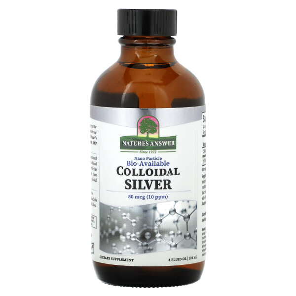 Natures Answer, Kolloidales Silber, 50 mcg (10 ppm), 120 ml