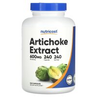 Nutricost, Artischockenextrakt, 600 mg, 240 Kapseln