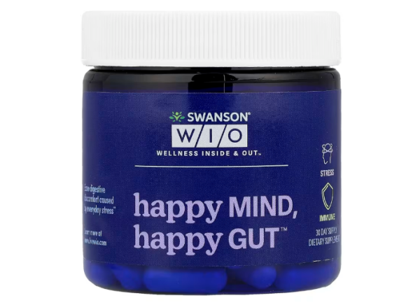 Swanson WIO, Happy Mind, Happy Gut™, 30 pflanzliche Kapseln