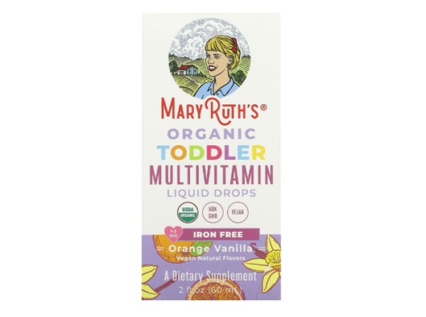 MaryRuths, Organic Toddler, Multivitamin Liquid Drops, 1–3 Jahre, Orange-Vanille, 60 ml