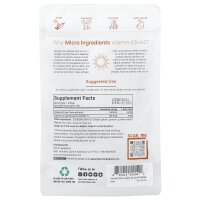 Micro Ingredients, Vitamin D3 + K2, 300 Weichkapseln