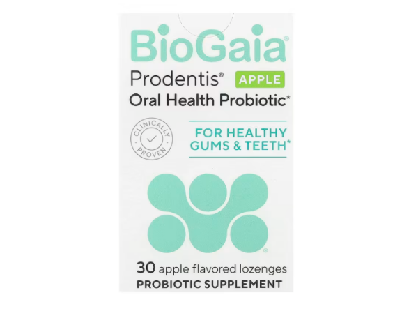 BioGaia, Prodentis®, Probiotikum für die Mundgesundheit, Apfel, 30 Lutschtabletten