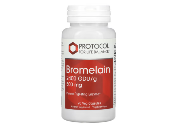 Protocol for Life Balance, Bromelain, 2400 GDU/g, 500 mg, 90 pflanzliche Kapseln