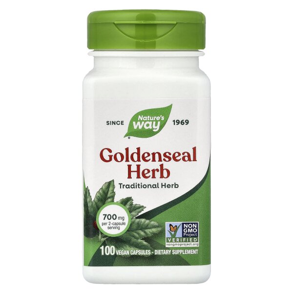 Natures Way, Yellowseal Herb, Gelbwurzel, 100 vegane Kapseln (350 mg pro Kapsel)